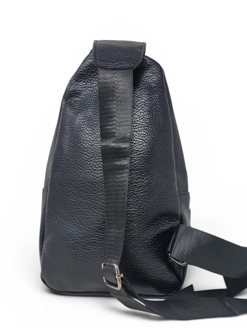 Black messenger, Sling, Crossbody Bag, with Red And Green Stripes